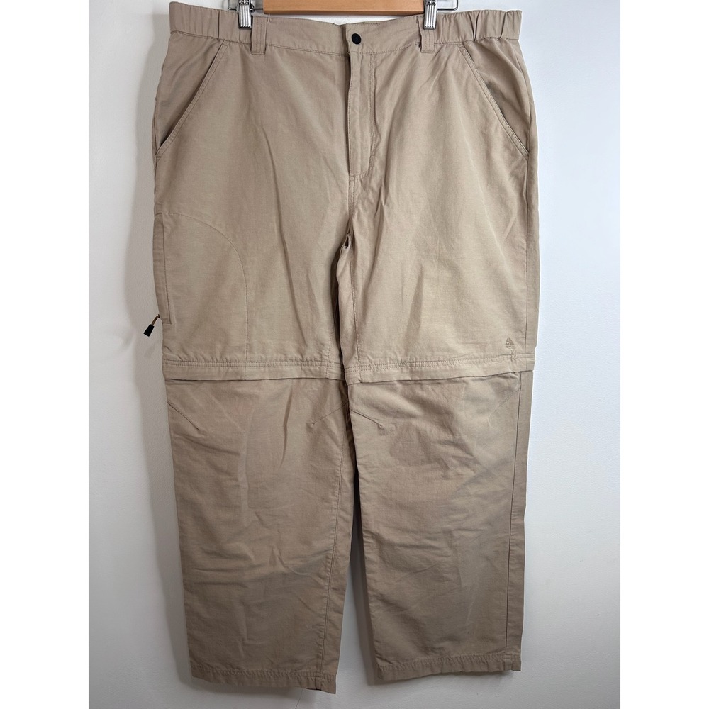 Nike ACG Mens Tan Convertible Zip Off Cargo Hiking Pants XL Khaki All Conditions